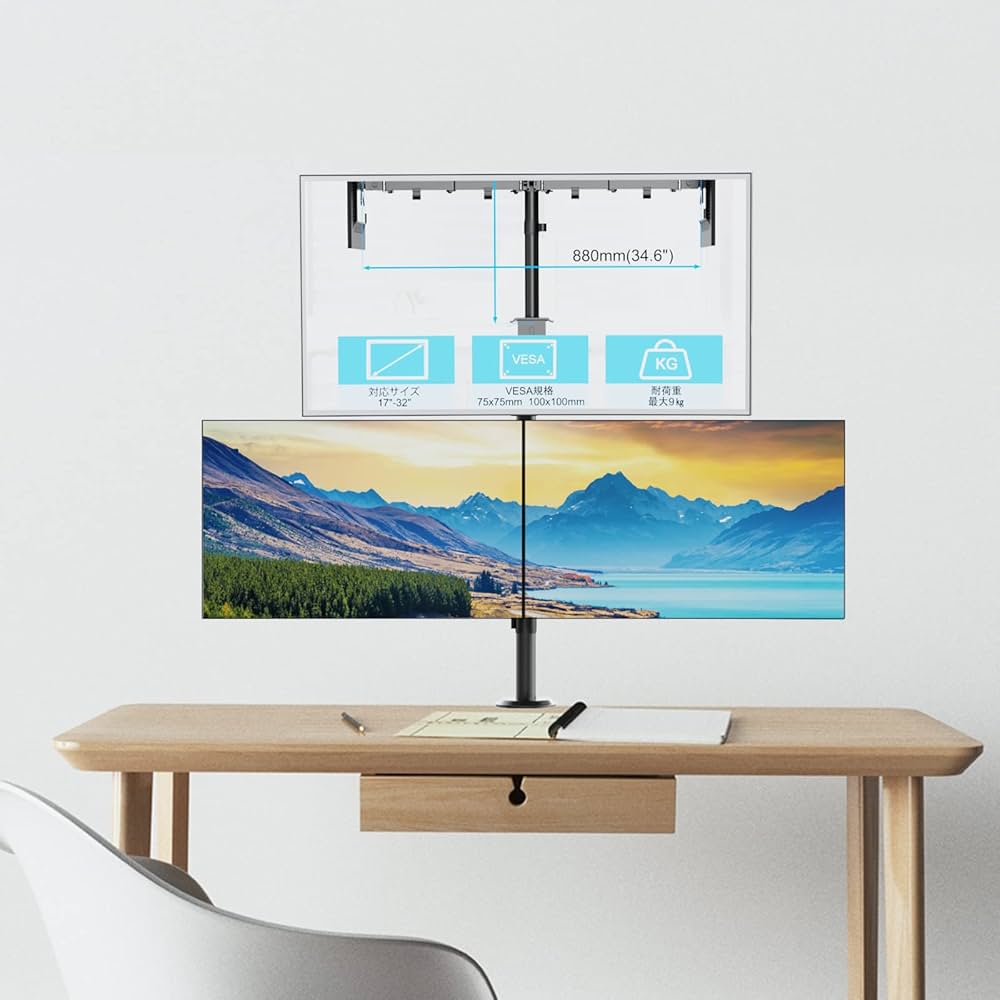 Amazon.co.jp: WORLDLIFT PCモニターアーム トリプル 3画面 上下